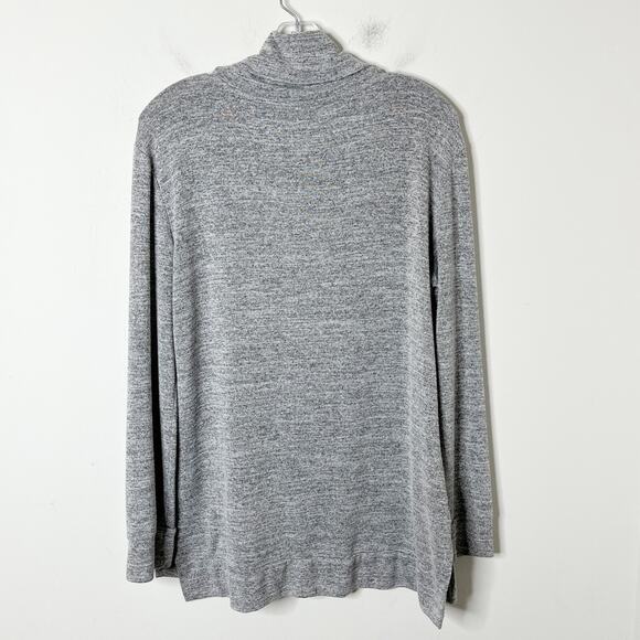 A New Day Women's Tunic Sweater M Heather Gray Cowl Neck Long Sleeve Slit Hem - Picture 10 of 12